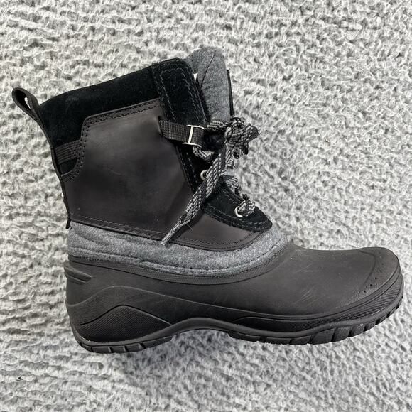The North Face Boots Shellista III Shorty Womens 8 Black Gray Hiking Insulated - Picture 8 of 10